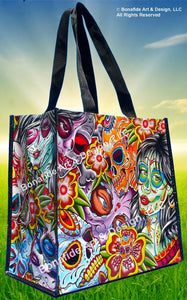Women's "Day of The Dead" all Purpose Reusable Bag