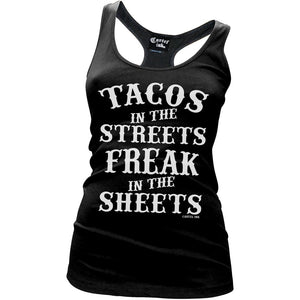 Women's "Tacos in the Streets" Racer Back Tank Top