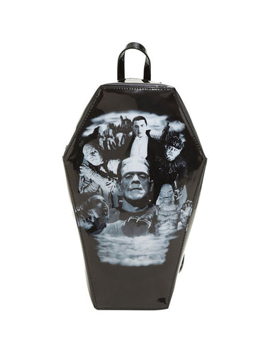 “MONSTER COLLAGE” COFFIN BACKPACK